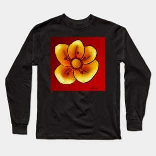 Yellow buttercup flower Long Sleeve T-Shirt